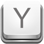 ykey icon/logo mac app from plum amazing. consists of y on top of white computer keyboard key. automate automation run scripts save time perform actions run commands