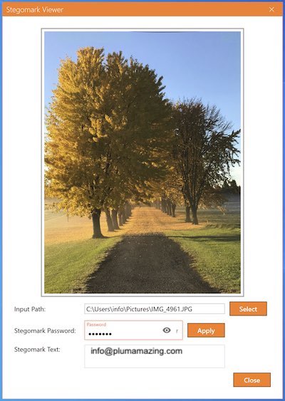 stegomark viewer in iwatermark pro 2 win