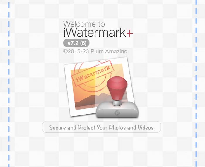 What the main page of the paid version of iWatermark+ looks like.